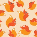 Squirrel seamless pattern