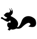 Squirrel Silhouette. Royalty Free Stock Photo