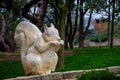 Squirrel statue in the forest