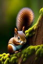 A squirrel on a tree-Ai Genareted Image.