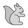 Squirrels Isolated Vector icon that can be easily modified or edited Royalty Free Stock Photo