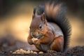 Squirrels are known for their love of nuts Royalty Free Stock Photo