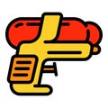 Squirt gun icon, outline style