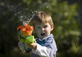 Squirt Gun Kid Royalty Free Stock Photo