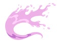 Squirt splashe. Colourful flowing spattering. Splattered pure juice or liquid. Drops with abstract forms of wave