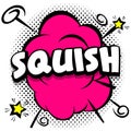 squish Comic bright template with speech bubbles on colorful frames Royalty Free Stock Photo