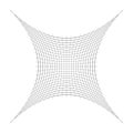 Squished, condensed, pinched lines abstract geometric element. concentrated, compressed, condensed shape. distorted, deformed mesh