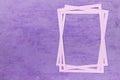 Squre paper frame on abstract purple texture background Royalty Free Stock Photo