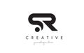 SR Letter Logo Design with Creative Modern Trendy Typography. Royalty Free Stock Photo