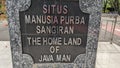 Monument to the early human site Sangiran located in Kalijambe, Sragen, Central Java,