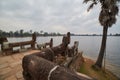 Srah Srang, an Angkorian Royal Bathing Pond Royalty Free Stock Photo