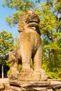 Srah Srang with Lion and Naga statues in Angkor, Cambodia Royalty Free Stock Photo