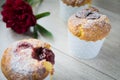 Srawberry and vanilla muffins Royalty Free Stock Photo