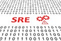 SRE concept binary code 3d Royalty Free Stock Photo