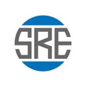 SRE letter logo design on white background. SRE creative initials circle logo concept. SRE letter design Royalty Free Stock Photo