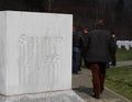 Srebrenica martyrdom and a souvenir stone in Bosnia Herzegovina