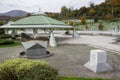 Srebrenica memorial center for war crimes victims commited in war Royalty Free Stock Photo