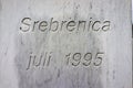 Srebrenica memorial center for war crimes victims commited in war Royalty Free Stock Photo