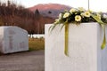 The Srebrenica-Potocari memorial and cemetery for the victims of Royalty Free Stock Photo