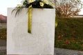 The Srebrenica-Potocari memorial and cemetery for the victims of Royalty Free Stock Photo