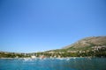 Boats anchored at Srebreno seaside Royalty Free Stock Photo