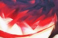 SRed flame abstract street art. Background image of a fragment of a colored graffiti painting in red tones