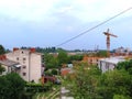 Sremska Mitrovica, Serbia. June 20, 2020. Construction of an apartment building for refugees, police officers, the Ministry of