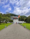 Sri Dalada Maligawa or the Temple of the Sacred Tooth Relic, Buddhist temple, Kandy, Sri Lanka. Royalty Free Stock Photo