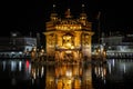 Sri Harmandir Sahib , Golden Temple at night, Amritsar, Punjab, India Royalty Free Stock Photo