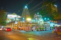 Sri Kaali Amman in evening lights, Yangon, Myanmar Royalty Free Stock Photo