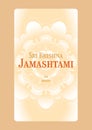 Sri Krishna Janmashtami social media story template devoted to annual Indian festival. Gokulashtami rituals