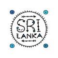 Sri Lanka, art sign for your design