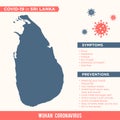 Sri Lanka - Asia Country Map. Covid-29, Corona Virus Map Infographic Vector Template EPS 10