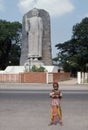 1977. Sri Lanka. Aukana Buddha statue. Royalty Free Stock Photo