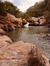 Sri Lanka Beautiful Traveling Nature- Duvili Waterfall Royalty Free Stock Photo