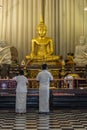 Sri Lanka. The city of Kandy. Attraction Temple of the Tooth of the Buddha. View of the Buddha statue.