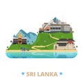 Sri Lanka country design template Flat cartoon sty