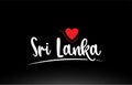 Sri Lanka country text typography logo icon design on black background