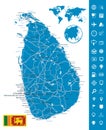 Sri Lanka Detailed Map and Map Navigation Set