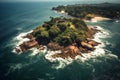 Sri Lanka drone view. Jungle in Sri Lanka, aerial view.