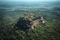 Sri Lanka drone view. Sigiriya Rock or Sinhagiri is ancient rock fortress in northern Matale District