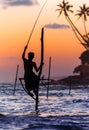 Sri lanka - famous traditoinal stick -fishermen