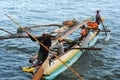 Sri Lanka fishermen working on a fish boat