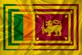 Sri Lanka flag on background texture. Three flags are superimposed on each other. The concept of design solutions. 3D-rendering Royalty Free Stock Photo