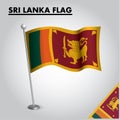 SRI LANKA flag National flag of SRI LANKA on a pole