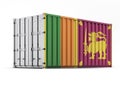 Sri Lanka Flag on side of Shipping Container