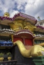 Sri Lanka. The golden Temple of Dambulla. Front view on a sunny day at the main entrance. Royalty Free Stock Photo