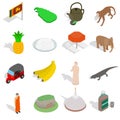 Sri-lanka icons set, isometric 3d style