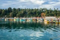 Fishing boats near Mirissa bay Royalty Free Stock Photo