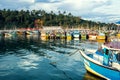 Fishing boats near Mirissa bay Royalty Free Stock Photo